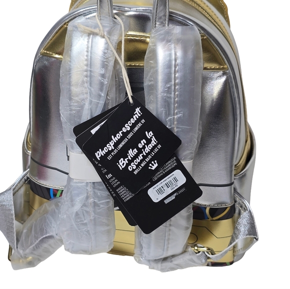 Loungefly star wars c-3po glow in dark mini backpack nwt - Picture 3 of 9